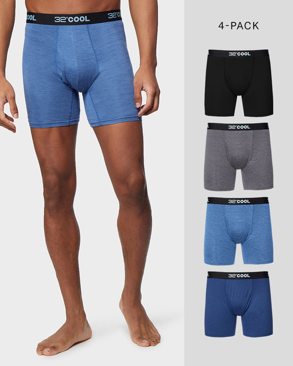 32 DEGREES COOL Mens 4-PACK Active Mesh Quick Dry Performance