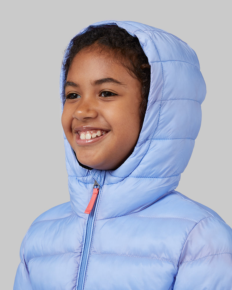 32 Degrees Girls' Soft Sherpa Hooded Full-Zip Jacket Gardenia Floral / S