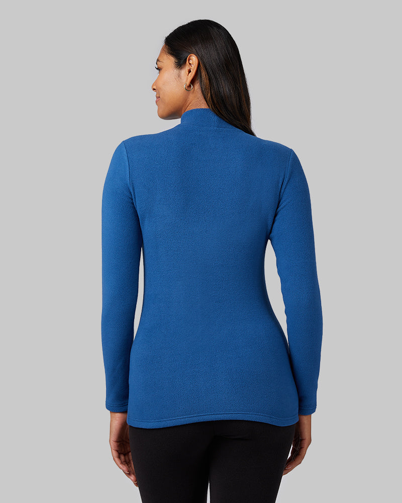 32 Degrees Women's Cozy Heat Extra Warm Base Layer Mock Neck Blue