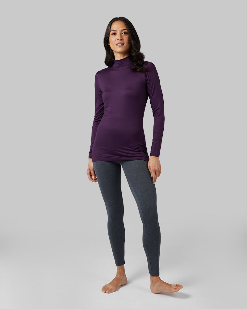 ATHLETE Women's Lightweight Compression Base Layer Long Sleeve Mock Neck  Top, Style W05