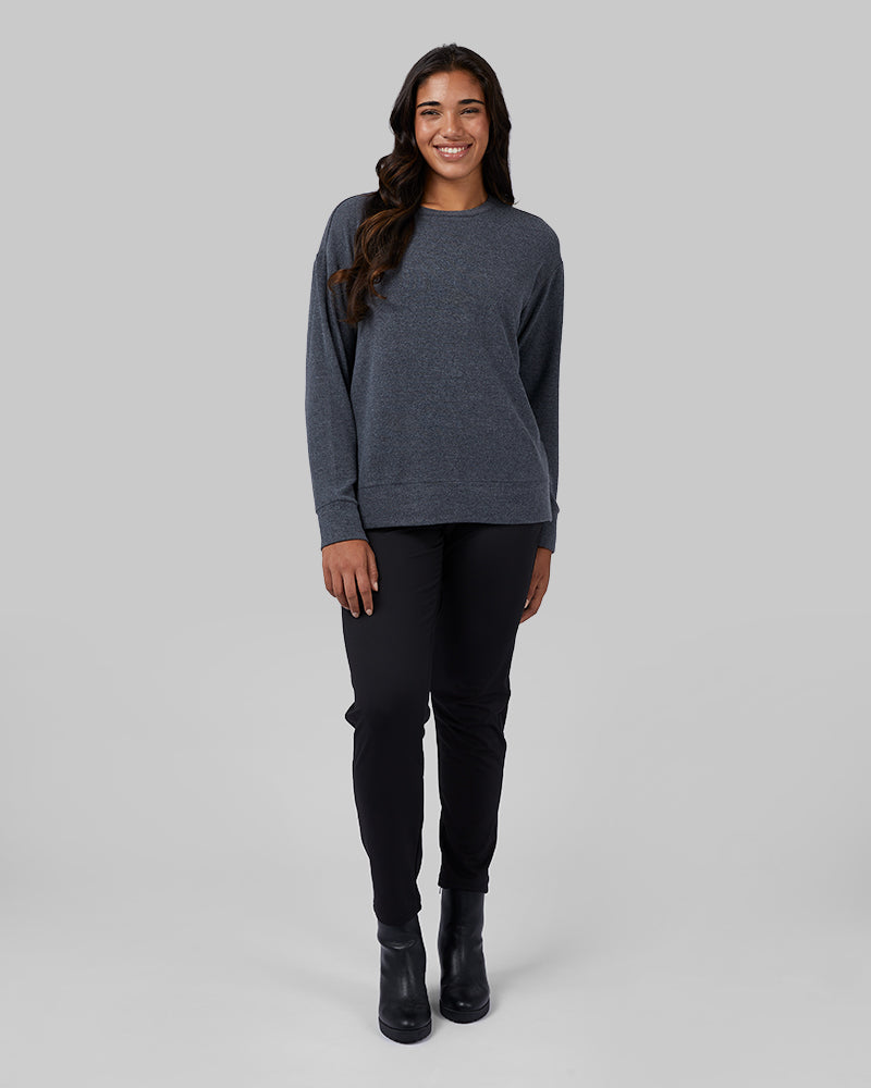 Women's Soft Sweater Knit Crew Top