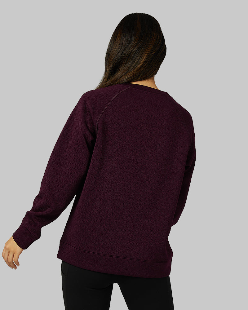 Lululemon Jacquard Multi-Texture Crew Neck Sweater - Red Merlot