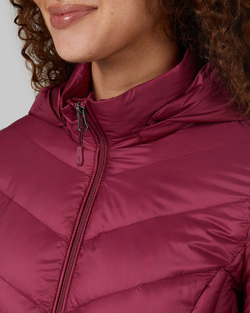 32 degrees womens ultra light fashion hooded down packable jacket