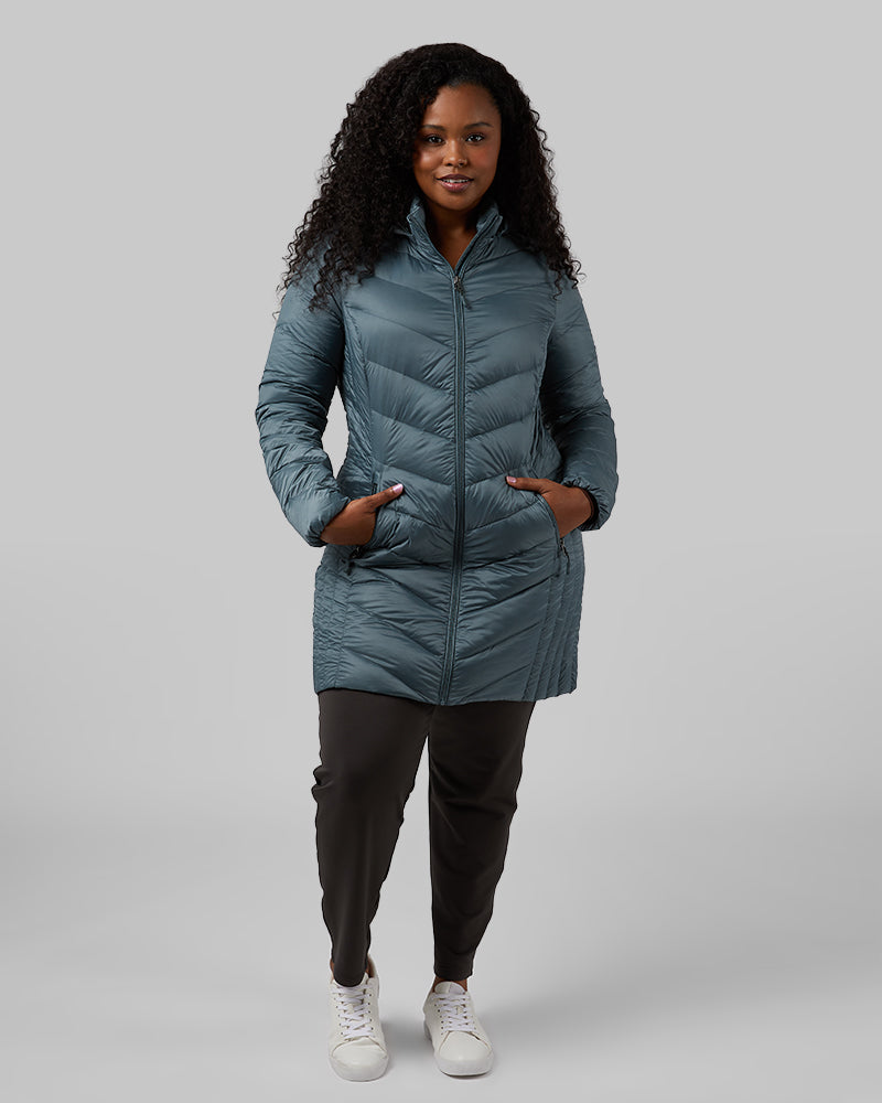 Women s Ultra Light Down Packable 3 4 Jacket