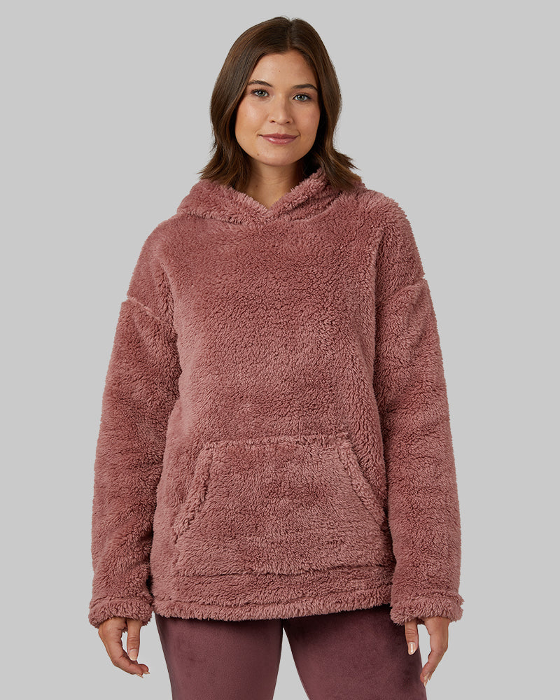 Fluffy sherpa hoodie sale