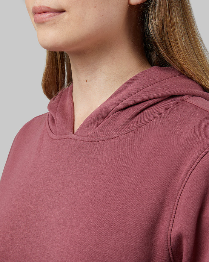 32 Degrees Wella Rose _ Women's Comfort Tech Pullover Hoodie {model: Julia is 5'8", wearing size S}{bottom}{right} {bottom}{right}