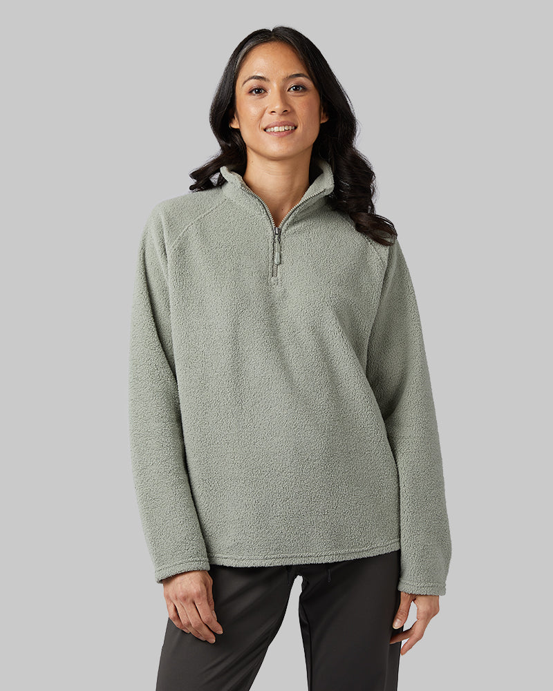 32 Degrees Women's Shorthair Sherpa 1/4 Zip Top (4 colors)