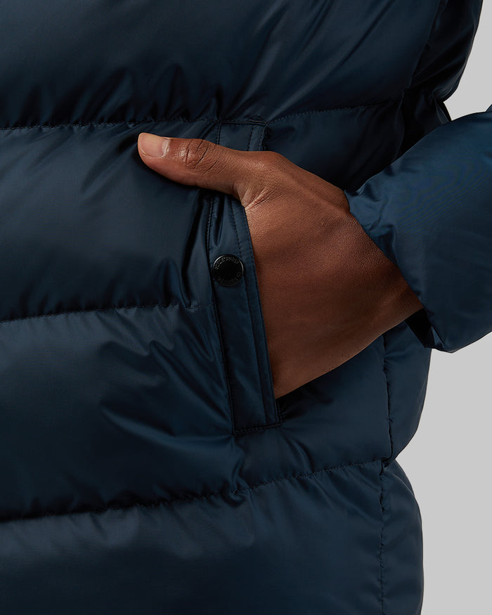 32 Degrees Eclipse _ Men's Microlux Heavy Poly-Fill Puffer Jacket {model: Isaiah is 6'2", wearing size M}{bottom}{right} {bottom}{right}