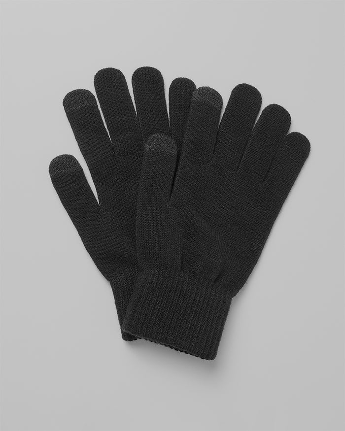 32 Degrees Black_Basic Knit Gloves {bottom}{right}