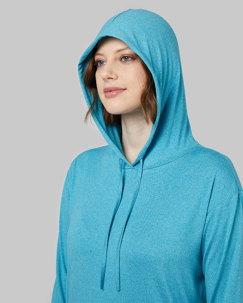 Long sleeve discount hooded shirt women's