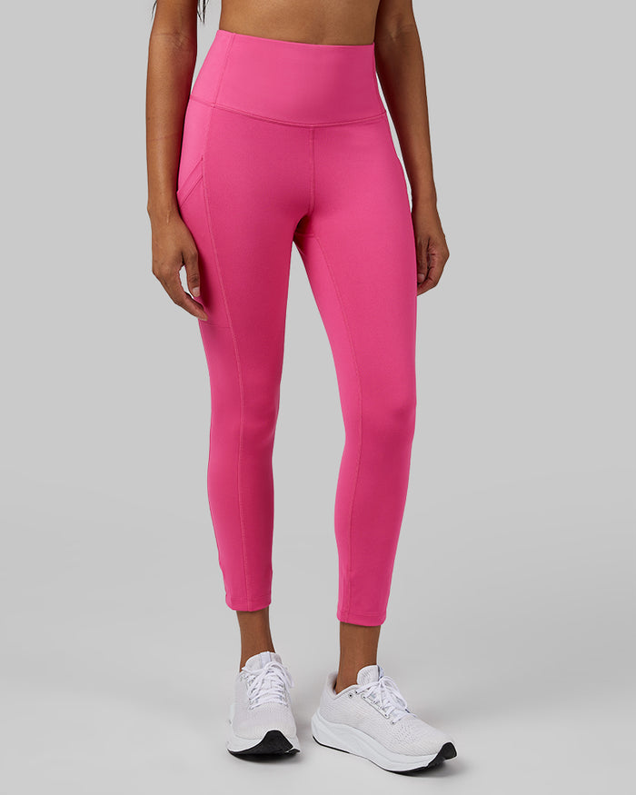 32 Degrees Raspberry Rose _ Women's High-Waist Active 7/8 Legging {model: Dido is 5'9"and size 4, wearing size S}{bottom}{right} {bottom}{right}