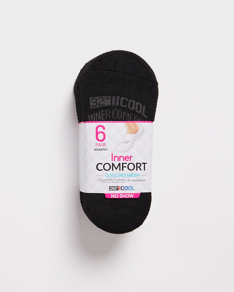 Women's 6-Pack Cool Comfort No Show Socks