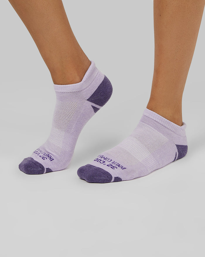 32 Degrees Cloud/Lavender/Grey _ Women's 6-Pack Cool Comfort Ankle Running Socks {bottom}{right}