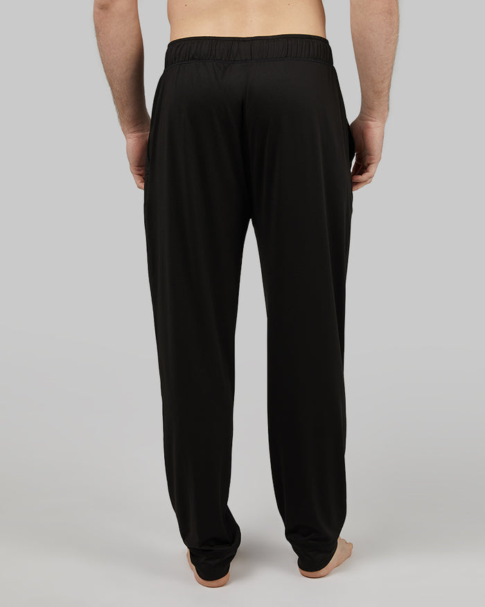 32 Degrees Black _ Mens Cool Sleep Pant {model: Lane is 6', wearing size M}{bottom}{right} {bottom}{right}