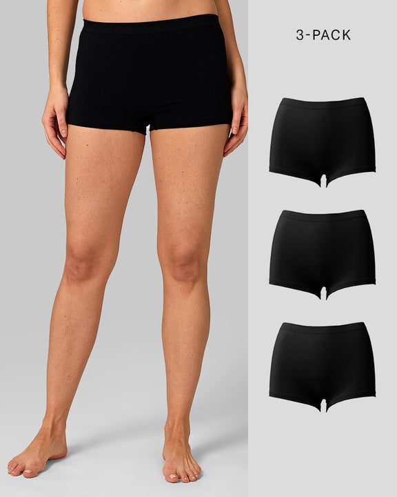Kindly Yours Women's Seamless Boyshort Underwear 3-Pack, Sizes