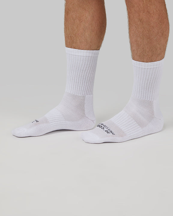 32 Degrees White _ Men's 5-Pack Cool Comfort Crew Socks {bottom}{right}