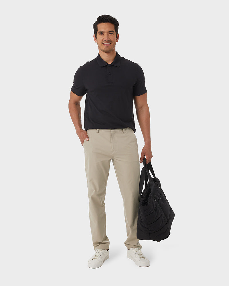 32 Degrees Cool Men's Tweed 5-Pocket Soft Stretch Pants, TAN, 38 X 34